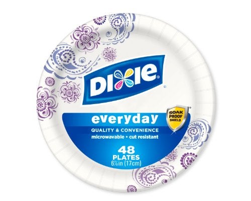 Dixie Heavy Duty Paper Plates 6875 Inch 48 Count Pack of 3